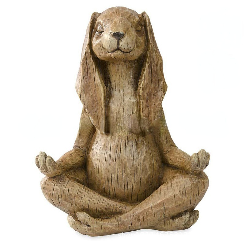 Bonsai Garden Fountain - Meditating Zen Animal Sculpture Buddhism Yoga