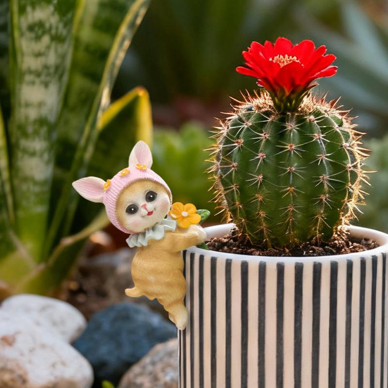 Bonsai Garden Miniature - New Miniature Hanging Cat Figurines Flower