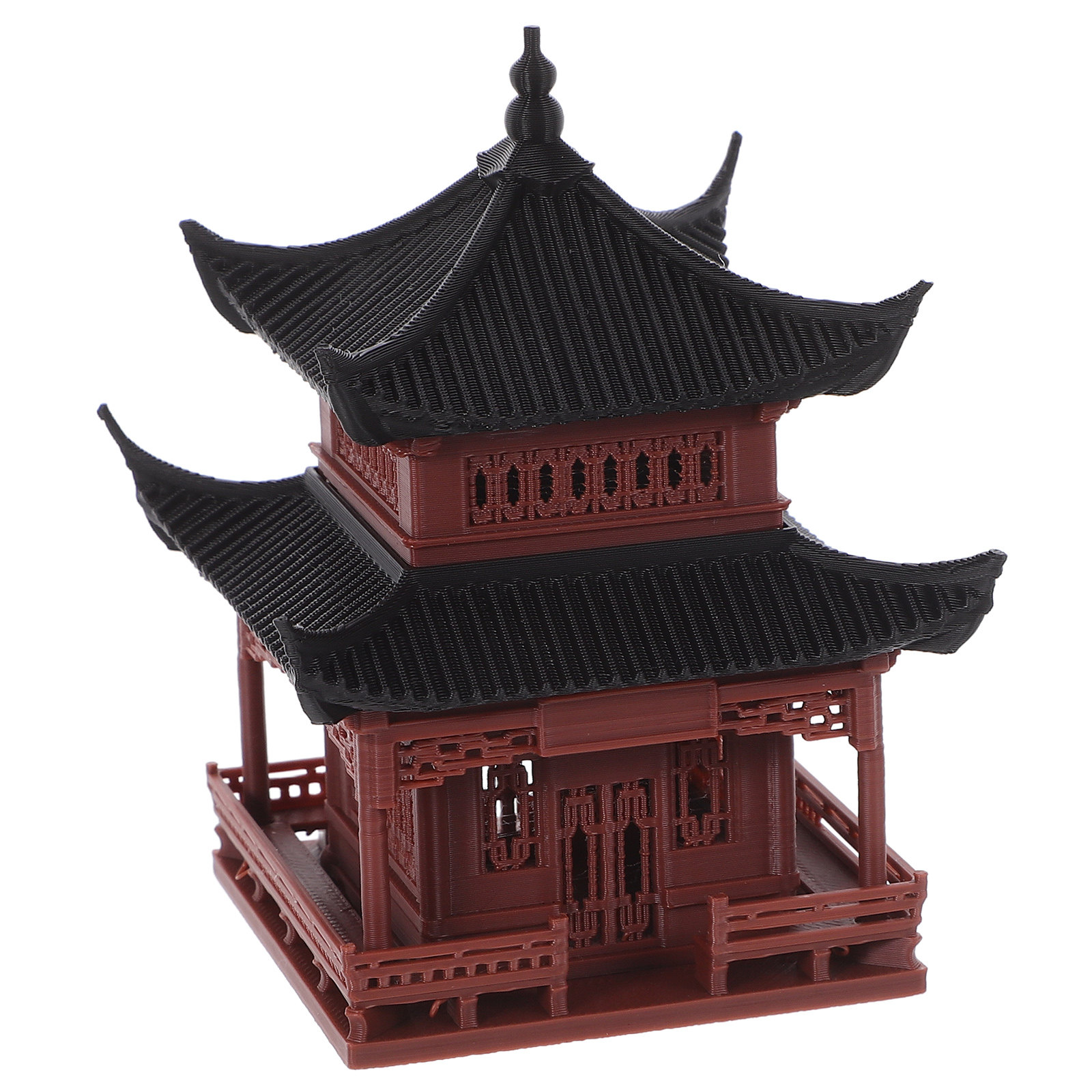 Bonsai Garden Desk - Chinese Style Mini Pavilion Statue for