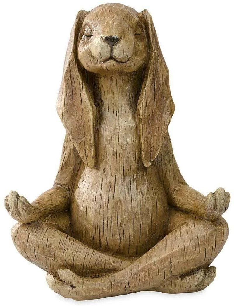 Meditating Zen Animal Sculptur - Bonsai Garden Fountain 评论和价格