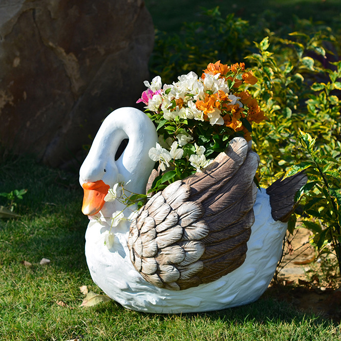 Garden Goose Fountain Statue O - Bonsai Garden Fountain 评论和价格