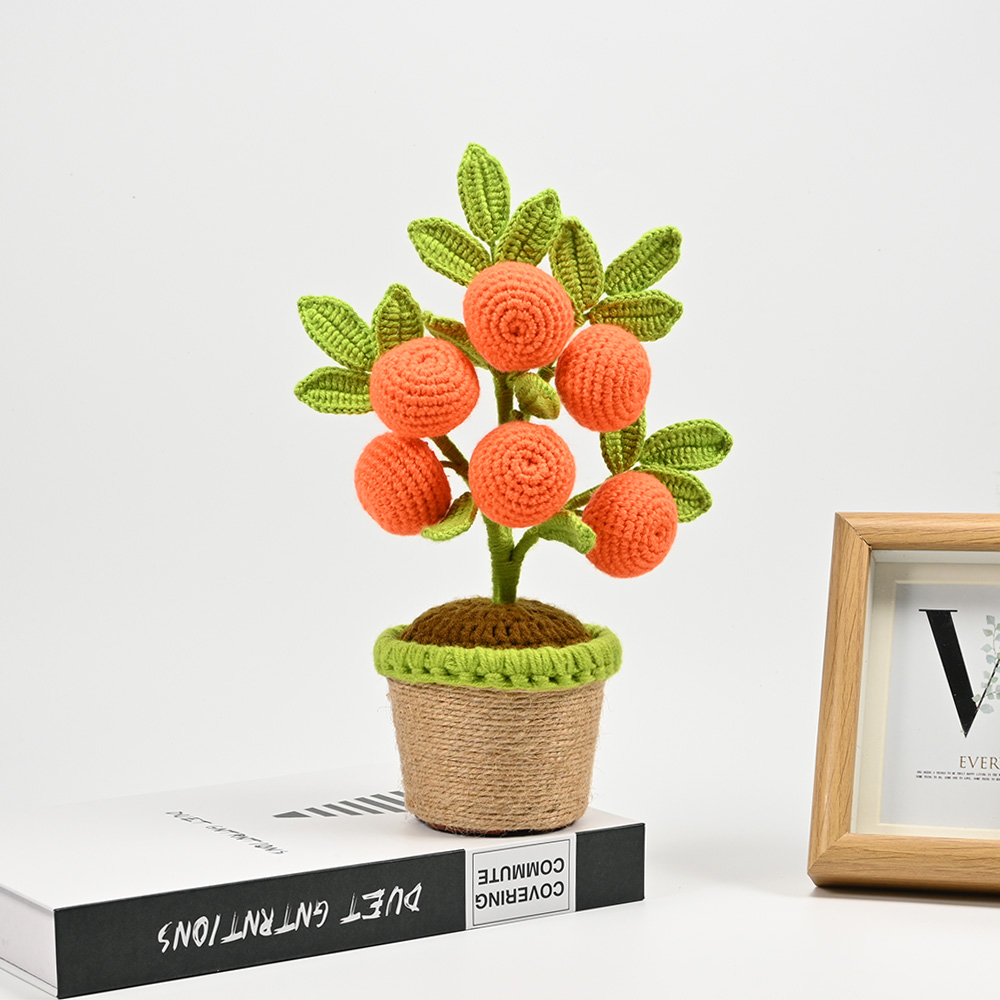 Artificial Crochet Orange Plan - Bonsai Garden Desk 评论和价格