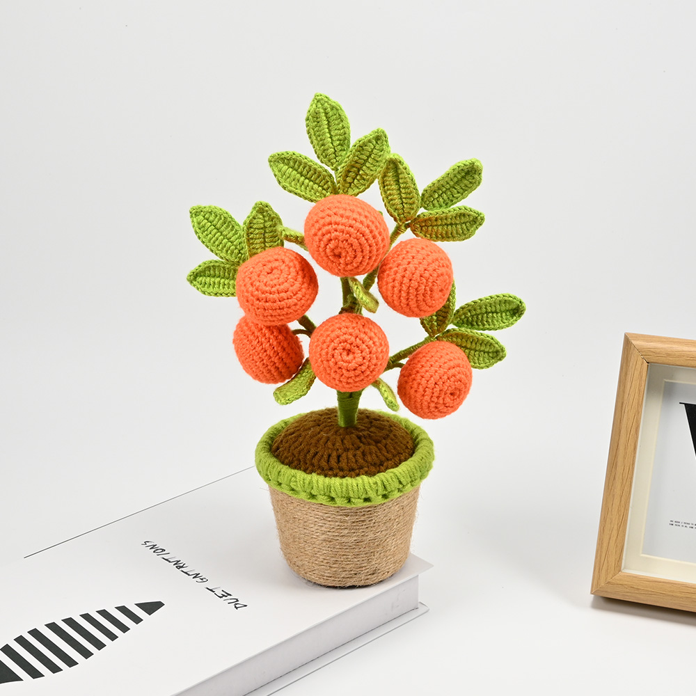 Artificial Crochet Orange Plan - Bonsai Garden Desk 评论和价格