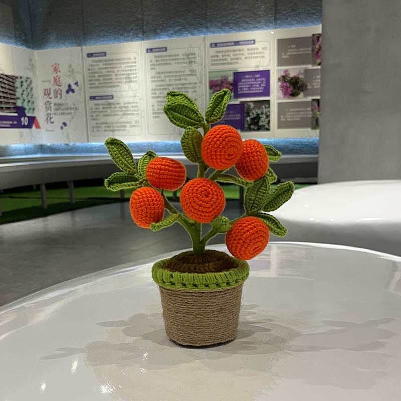 Artificial Crochet Orange Plan - Bonsai Garden Desk 评论和价格
