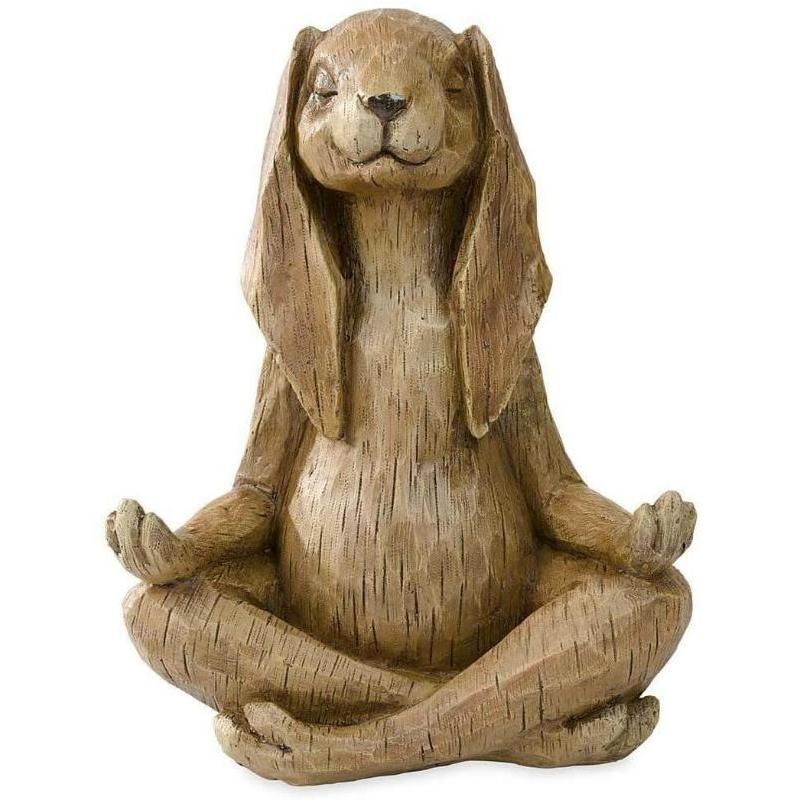 Meditating Zen Rabbit Statue B - Bonsai Garden Fountain 评论和价格