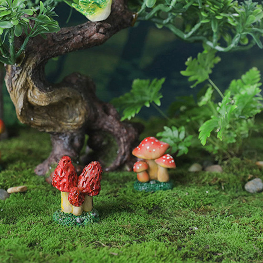3pcs Miniature Mushroom Decor  - Bonsai Garden Miniature 评论和价格