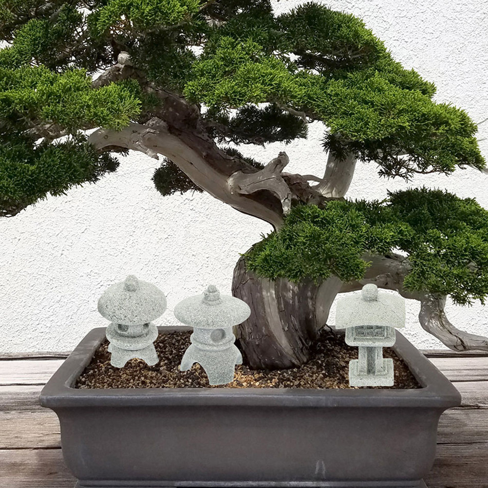 6Pcs Sandstone Pagoda Garden S - Bonsai Garden Miniature 评论和价格