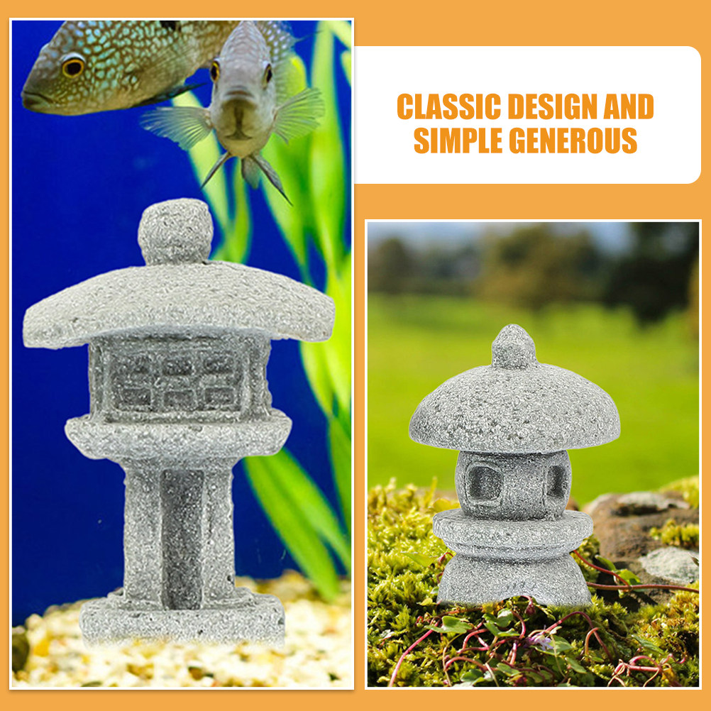 6Pcs Sandstone Pagoda Garden S - Bonsai Garden Miniature 评论和价格