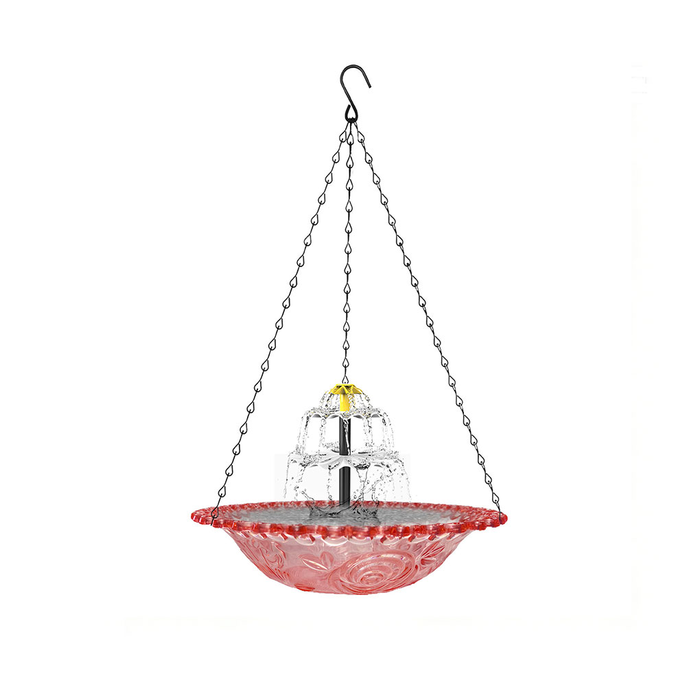Hanging Solar Powered Birdbath - Bonsai Garden Fountain 评论和价格