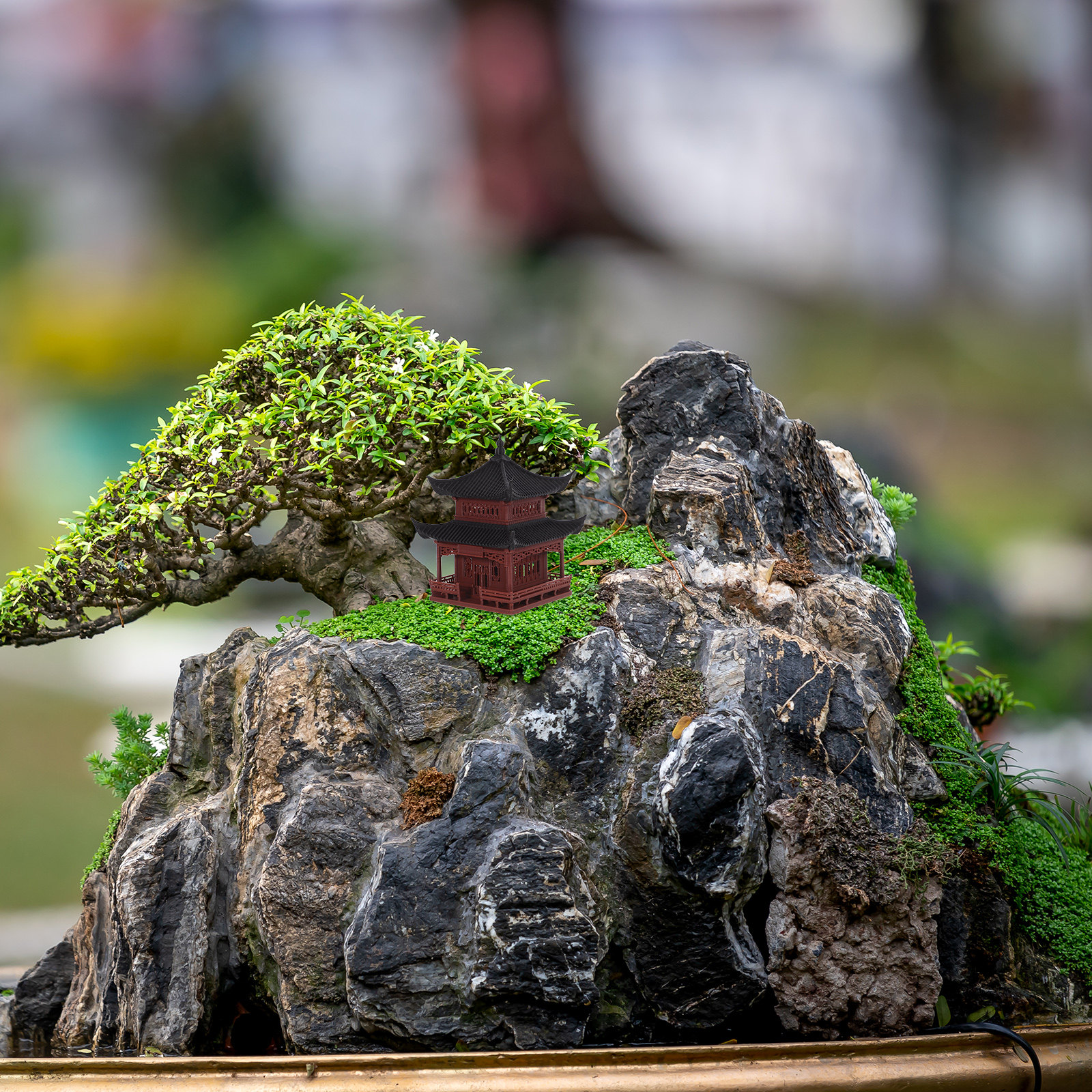 Chinese Style Mini Pavilion St - Bonsai Garden Desk 评论和价格