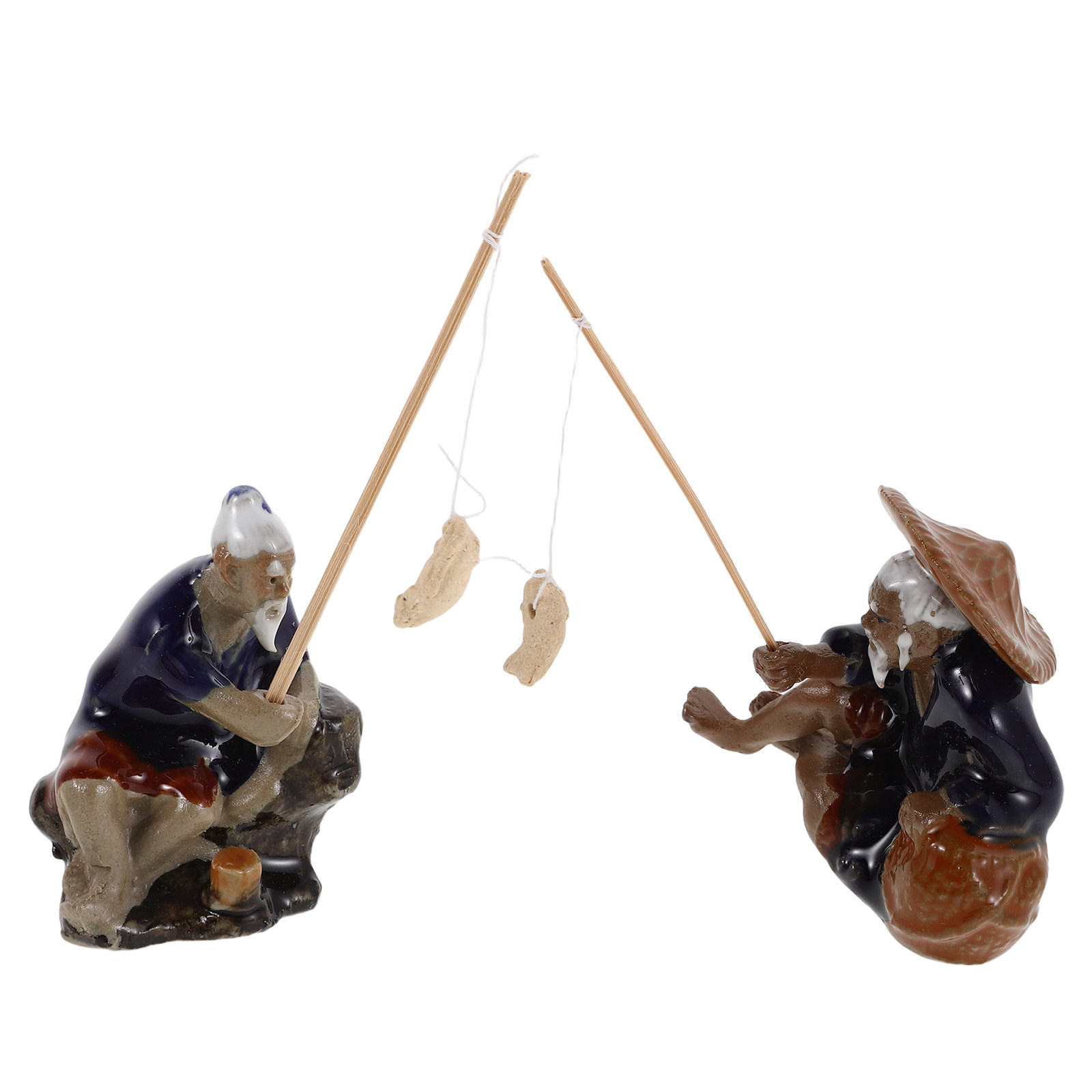 2Pcs Exquisite Chinese Oldman  - Bonsai Garden Fountain 评论和价格