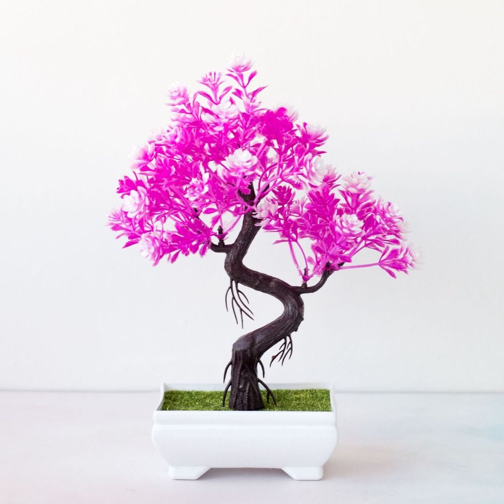 Pot New Artificial Plants Bons - Bonsai Garden Desk 评论和价格