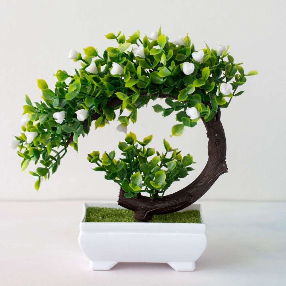 Pot New Artificial Plants Bons - Bonsai Garden Desk 评论和价格