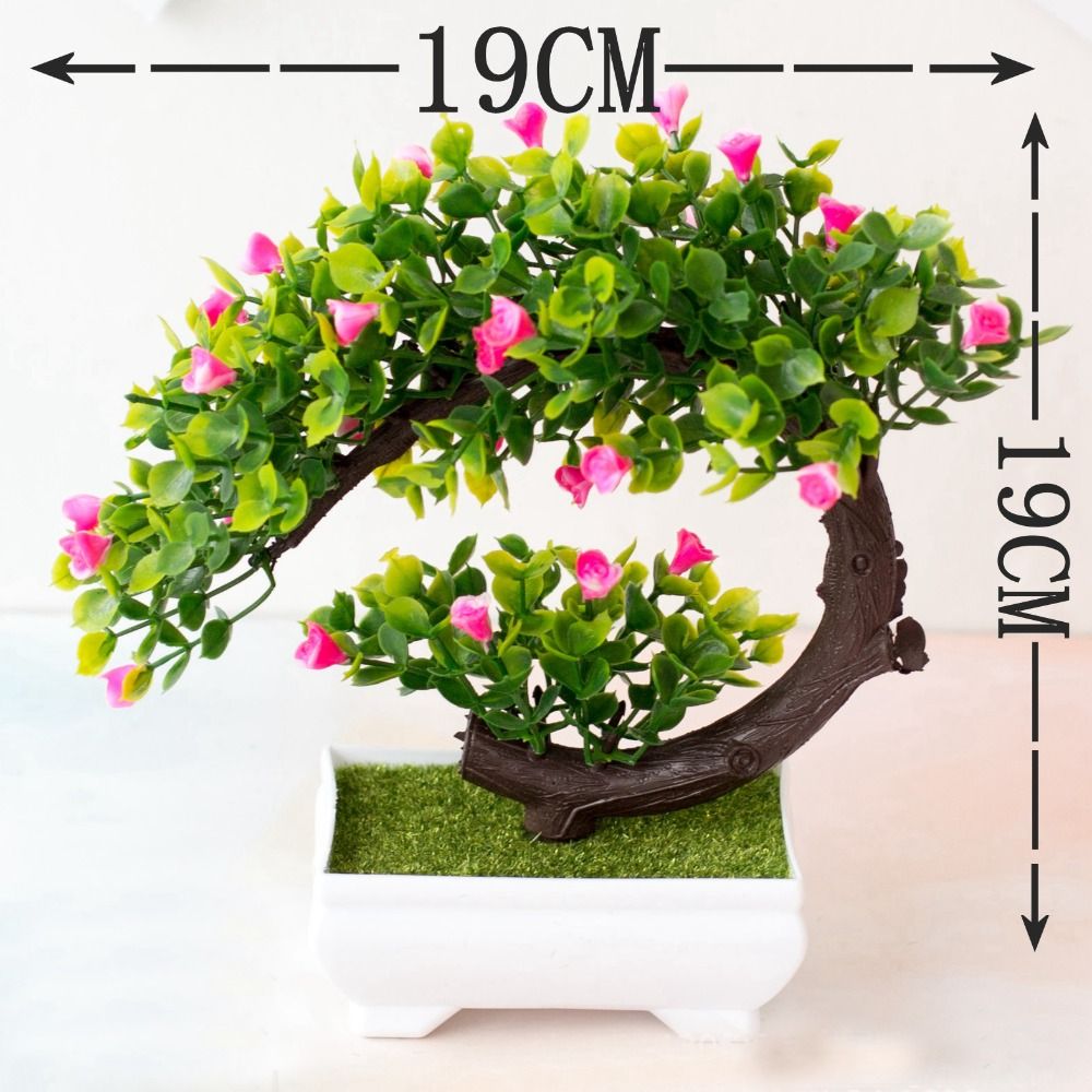 Pot New Artificial Plants Bons - Bonsai Garden Desk 评论和价格