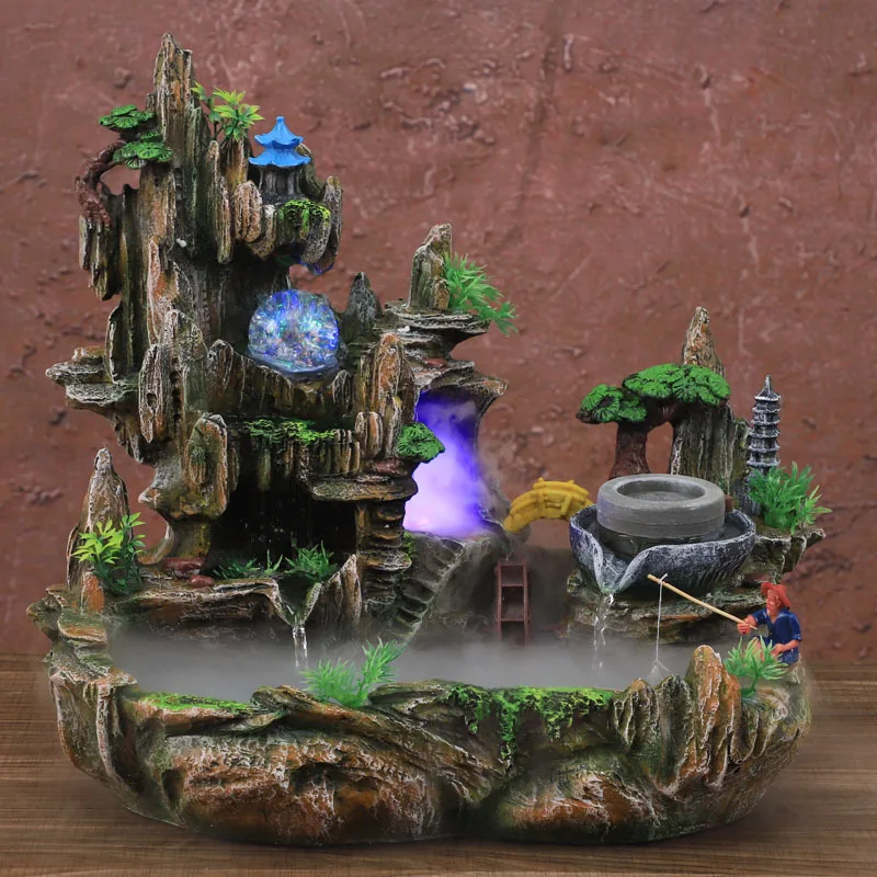 Mountain View Rockery Fountain - Bonsai Garden Fountain 评论和价格