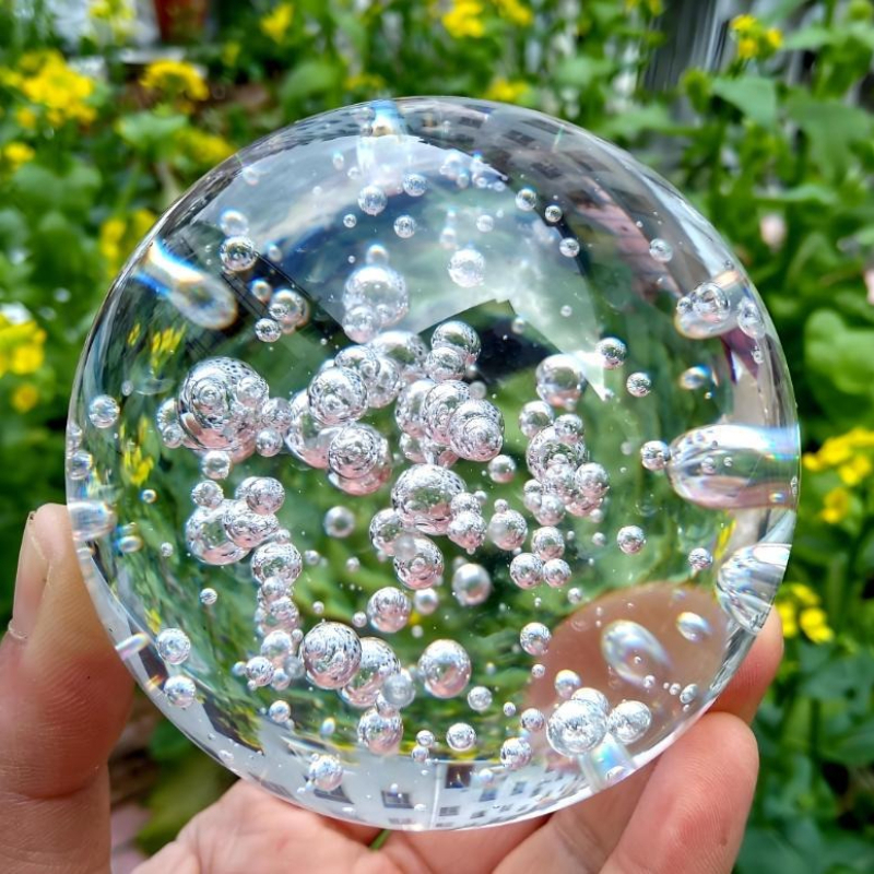 Crystal Glass Bubble Ball Deco - Bonsai Garden Fountain 评论和价格
