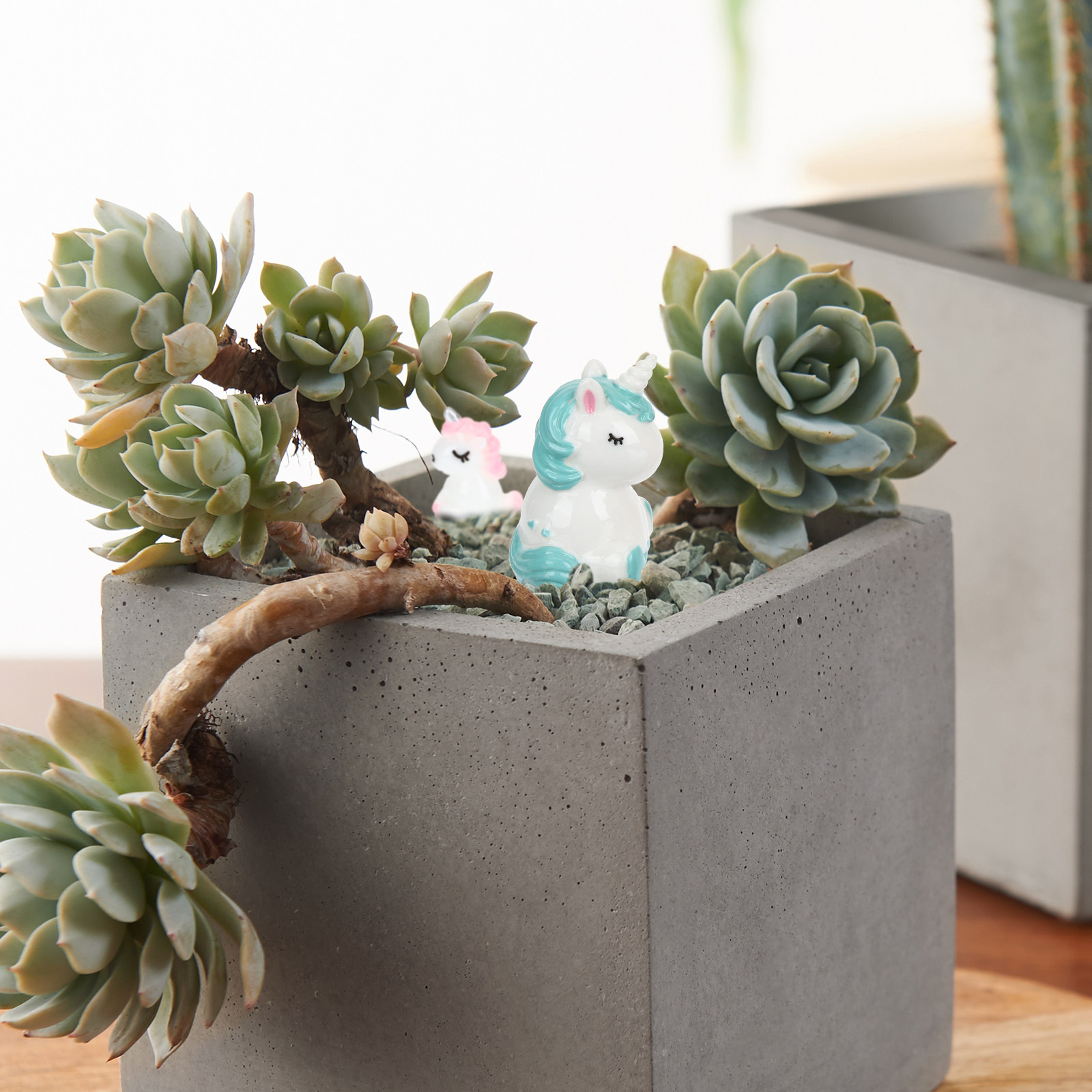 6Pcs Lifelike Mini Unicorn Res - Bonsai Garden Desk 评论和价格