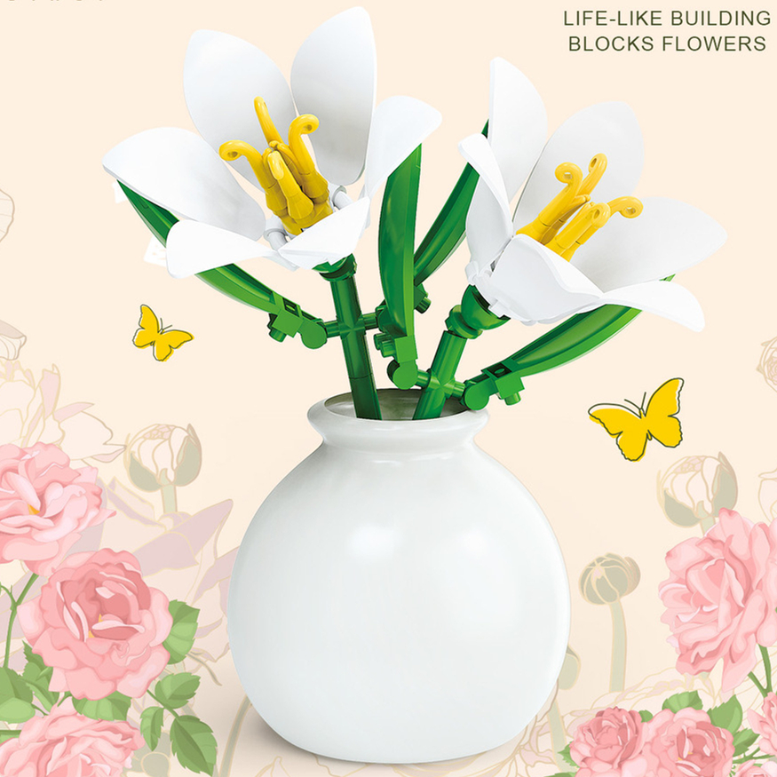 DIY MOC Flowers Bouquet Rose S - Bonsai Garden Experts 评论和价格