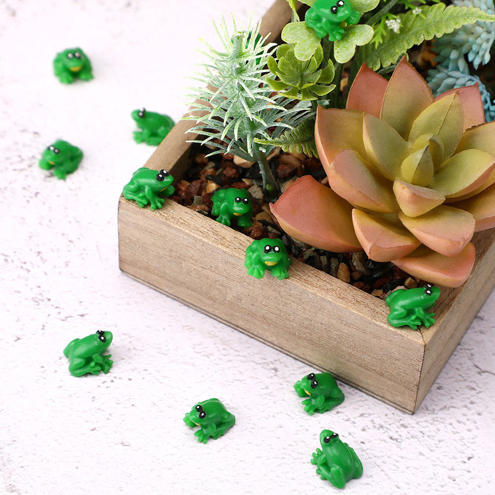 10Pcs Mini Frog Statue Resin G - Bonsai Garden Desk 评论和价格
