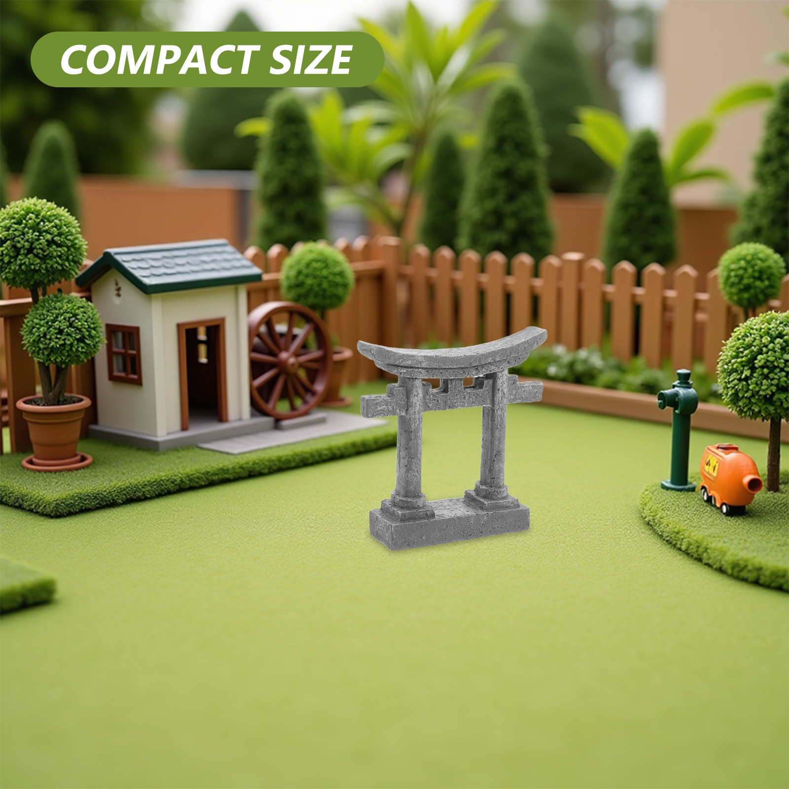 2Pcs Japanese Torii Gate Resin - Bonsai Garden Miniature 评论和价格