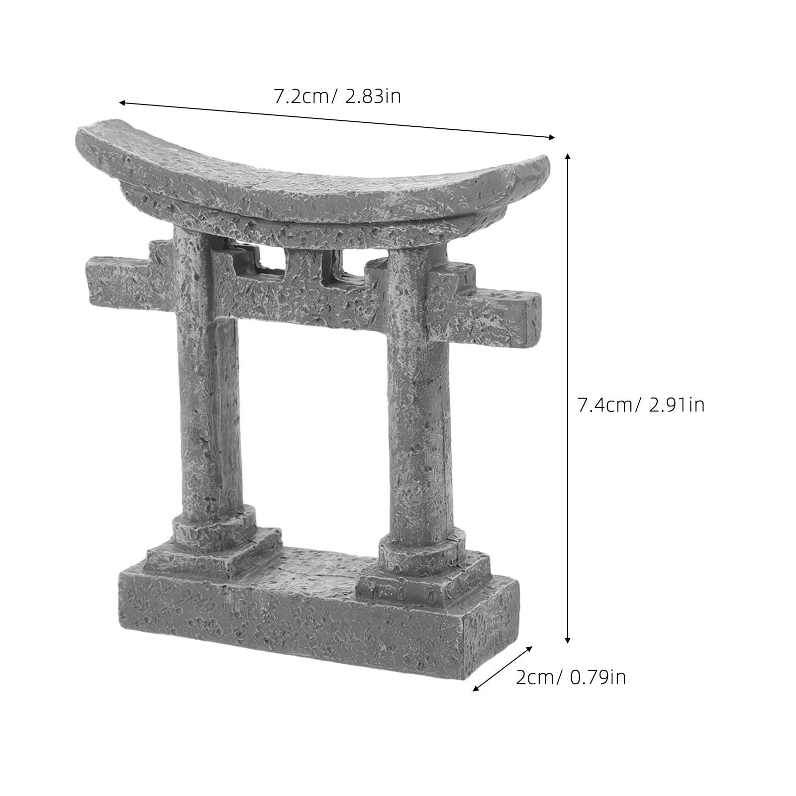 2Pcs Japanese Torii Gate Resin - Bonsai Garden Miniature 评论和价格