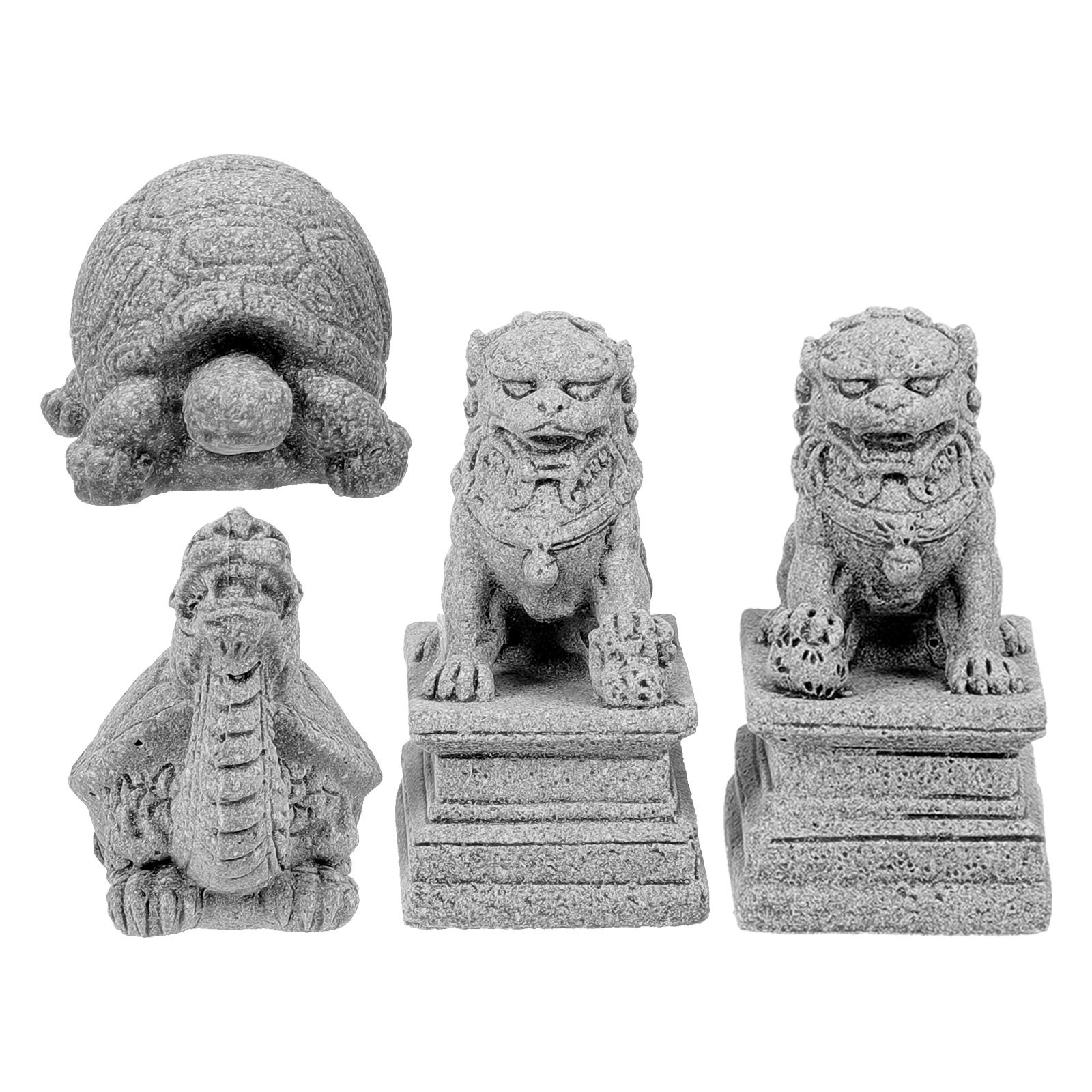 4Pcs Sandstone Miniature Guard - Bonsai Garden Miniature 评论和价格